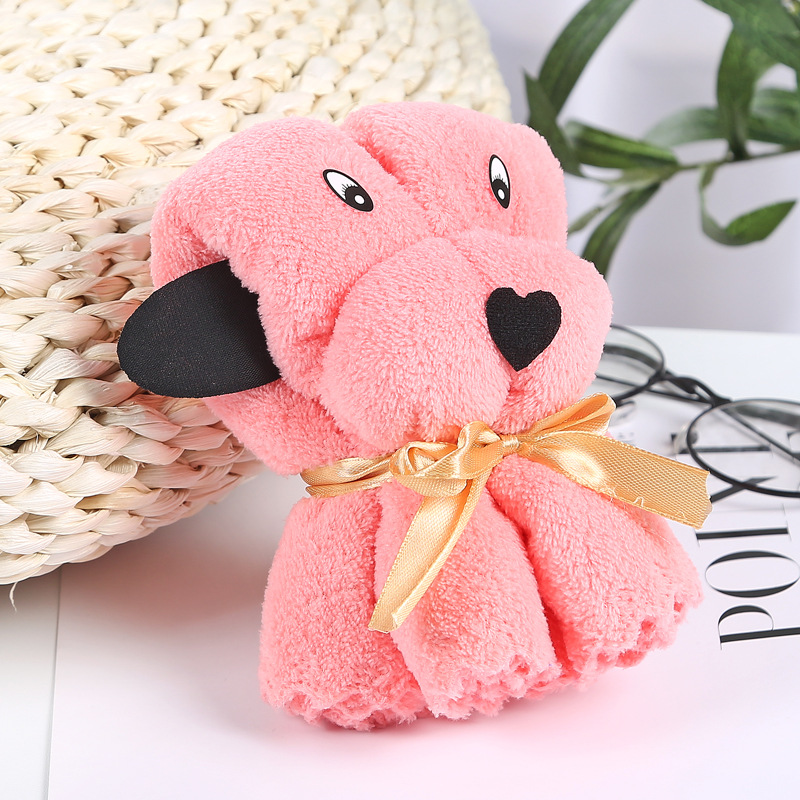 puppy shape Small towels Handkerchiefs Microfiber textiles