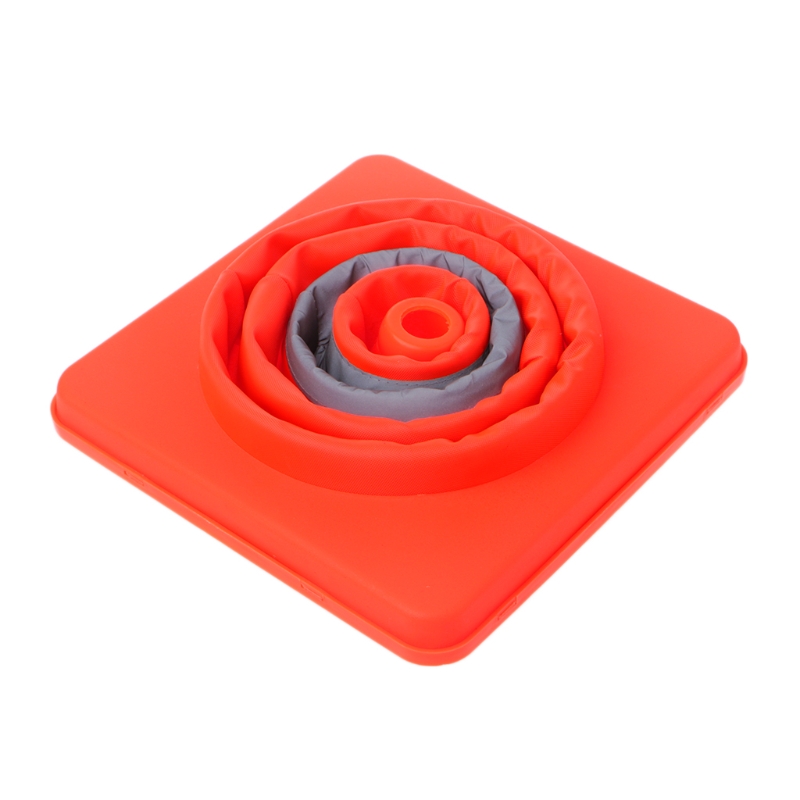 42cm Folding Road Safety Warning Sign Traffic Cone Orange Reflective Tape Wholesalse