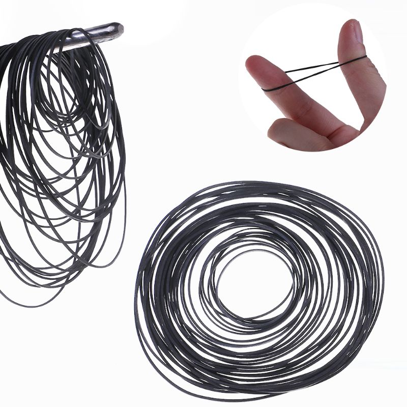 30Pcs Mix Cassette Tape Belt Assorted Common Flat Rubber Belt Pro for Recorders CD-ROM Video Machines Walkman DVD Drive 1x1mm