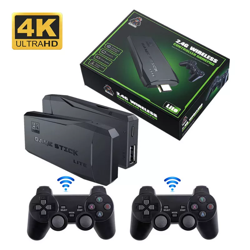Ewwke M8 Video Game Consoles Built-in 10000 Games Retro Game Console With Wireless Controller Video Games Stickers For PS1/GBA