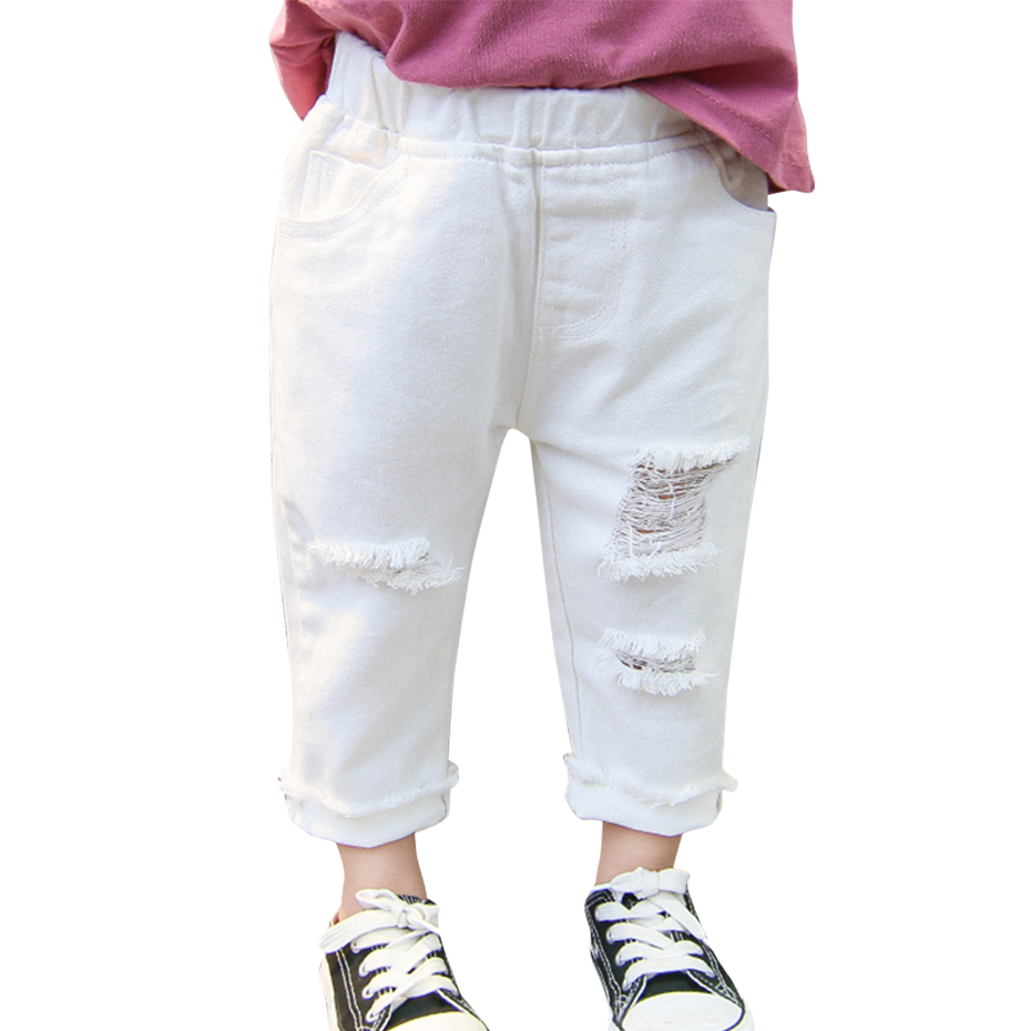 Jeans Girl Toddler  Girls Ripped Jeans Pants Spring Autumn Jeans For Kids Casual Style Clothes For Girls