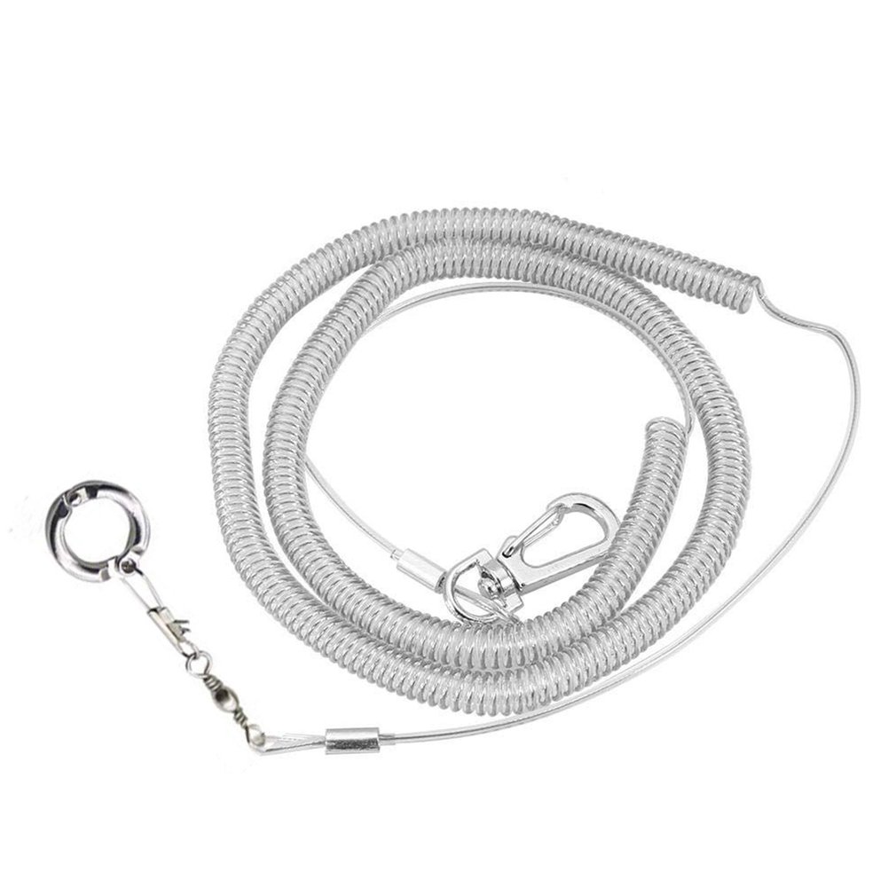 Alloy Leg Ring Flexible Bird Chain Belt Anti Bite Plastic Wire Rope Parrot Bird Outdoor Flight Training Rope Macaw Starling