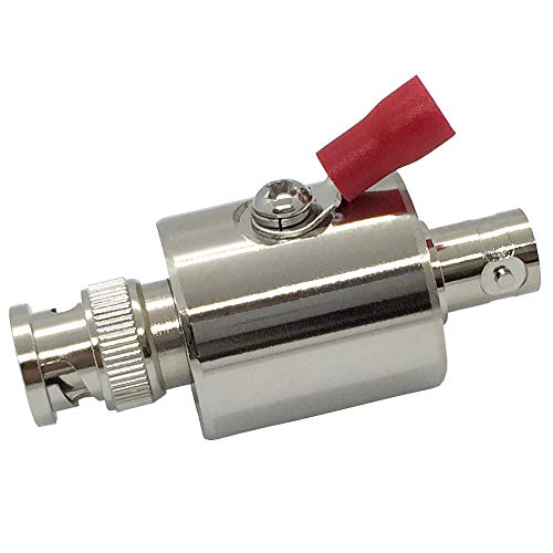 RFiotasy Lightning Arrester BNC Lightning Protection Device Male to Female DC-3GHz for Communication, Monitoring Equipment, Ethernet Signal Surge Protection